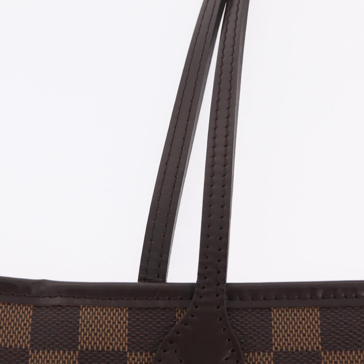 LOUIS VUITTON Damier Ebene Neverfull MM Tote Bag N51105 LV Auth 209219V