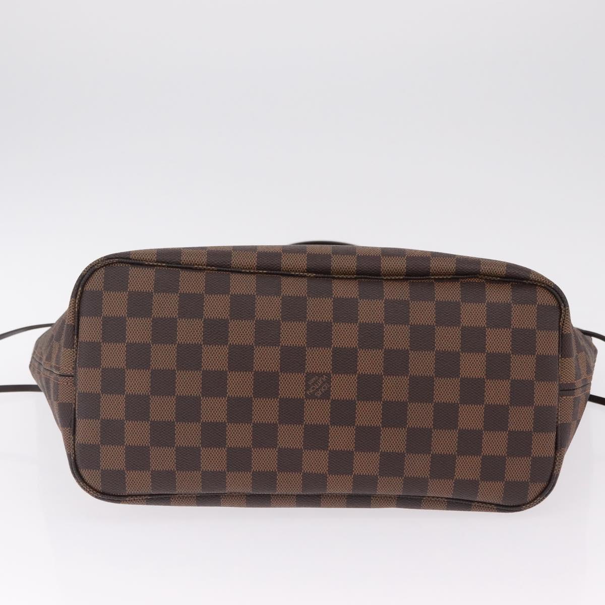 LOUIS VUITTON Damier Ebene Neverfull MM Tote Bag N51105 LV Auth 209219V