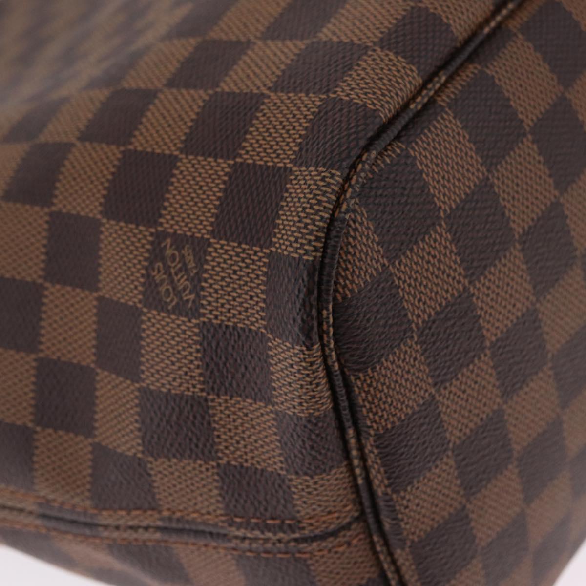 LOUIS VUITTON Damier Ebene Neverfull MM Tote Bag N51105 LV Auth 209219V