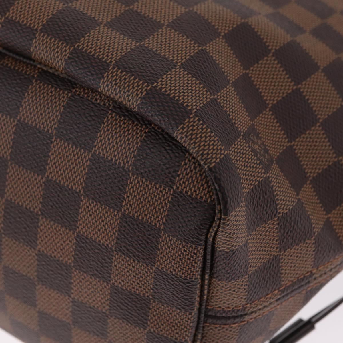 LOUIS VUITTON Damier Ebene Neverfull MM Tote Bag N51105 LV Auth 209219V