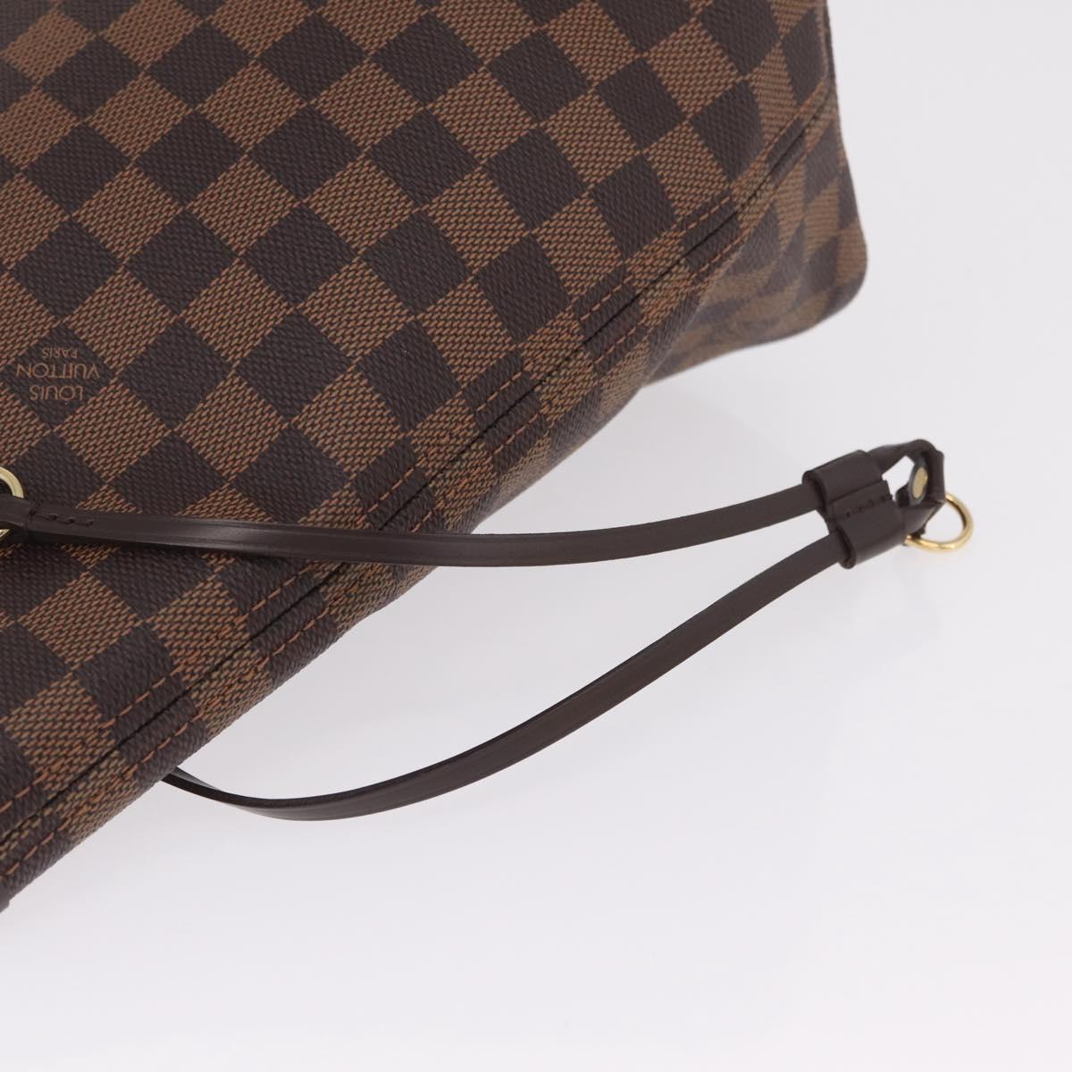 LOUIS VUITTON Damier Ebene Neverfull MM Tote Bag N51105 LV Auth 209219V