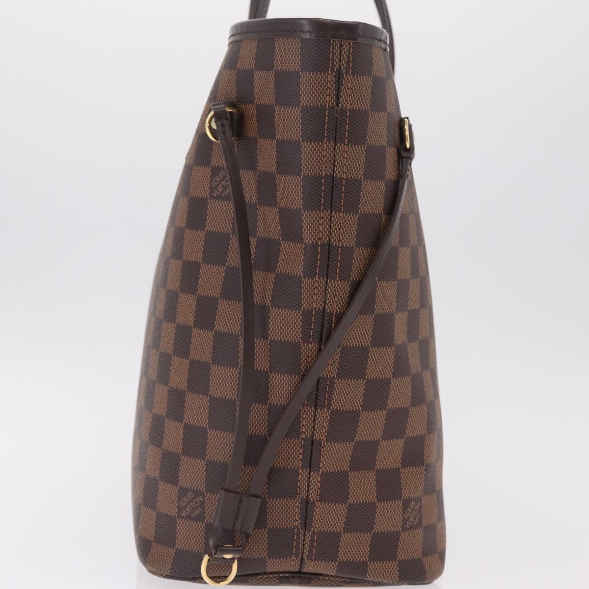 LOUIS VUITTON Damier Ebene Neverfull MM Tote Bag N51105 LV Auth 209219V