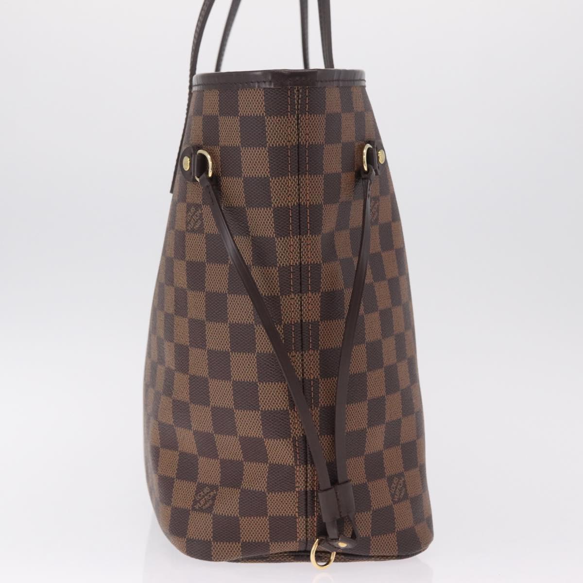 LOUIS VUITTON Damier Ebene Neverfull MM Tote Bag N51105 LV Auth 209219V