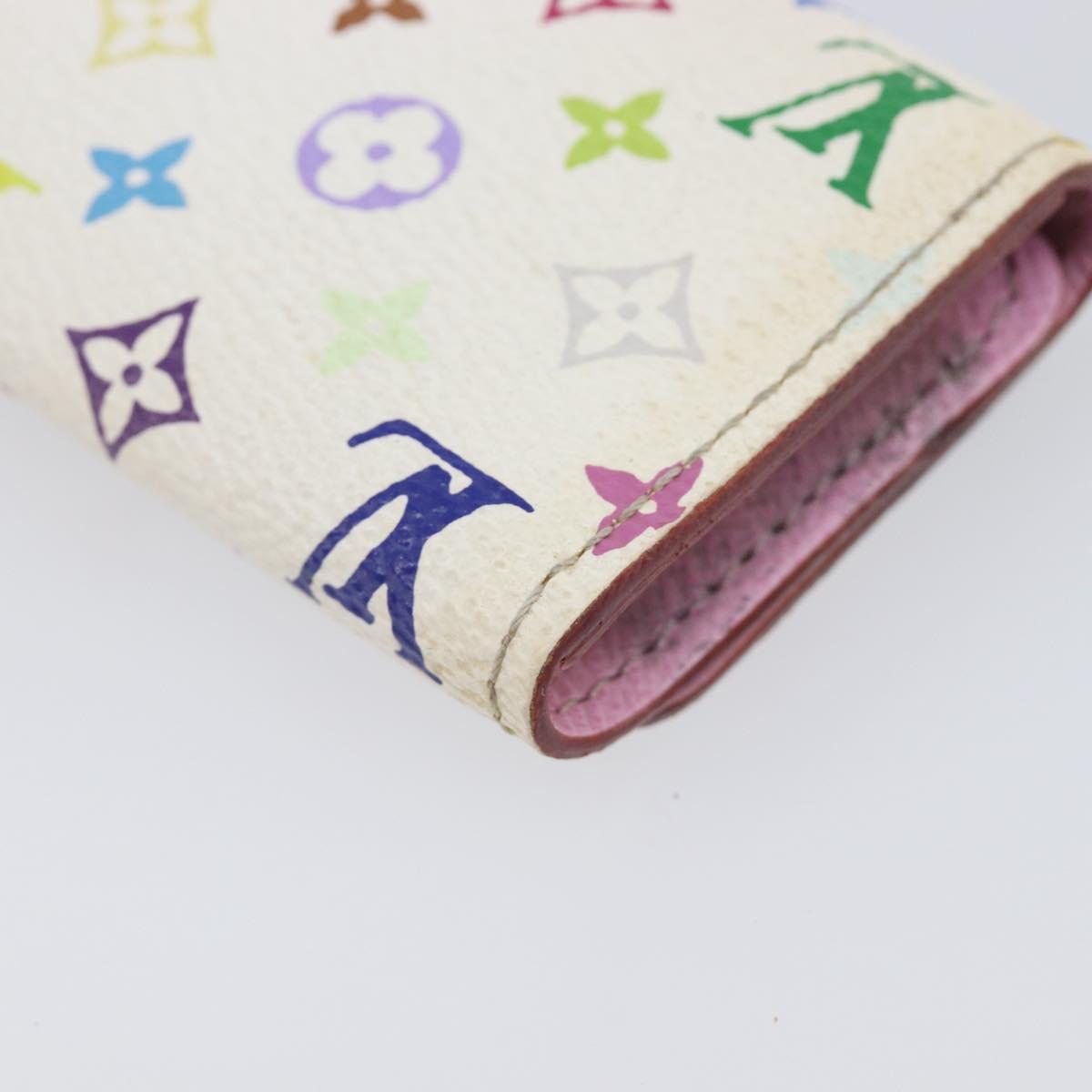 LOUIS VUITTON Monogram Multicolor Multicles 4 Key Case White M60043 Auth 209229