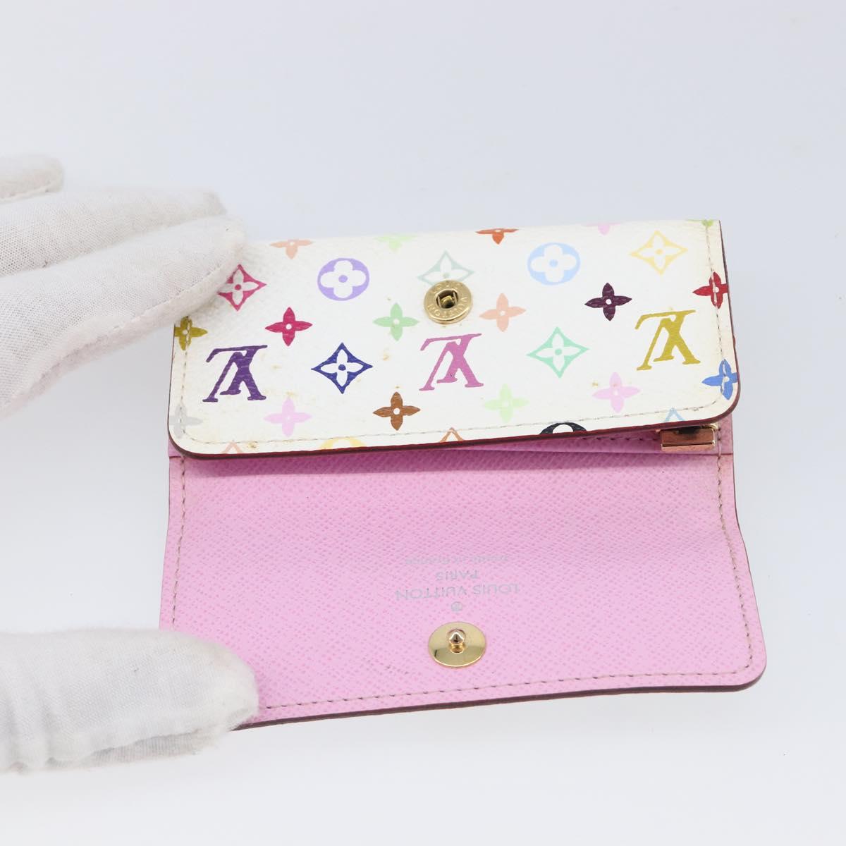 LOUIS VUITTON Monogram Multicolor Multicles 4 Key Case White M60043 Auth 209229