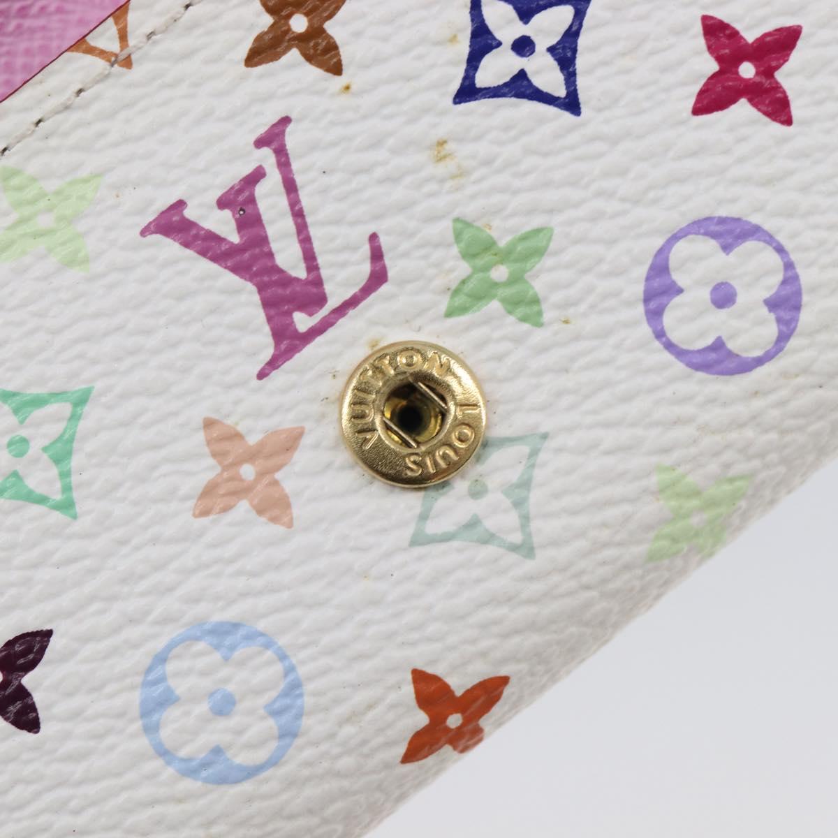 LOUIS VUITTON Monogram Multicolor Multicles 4 Key Case White M60043 Auth 209229