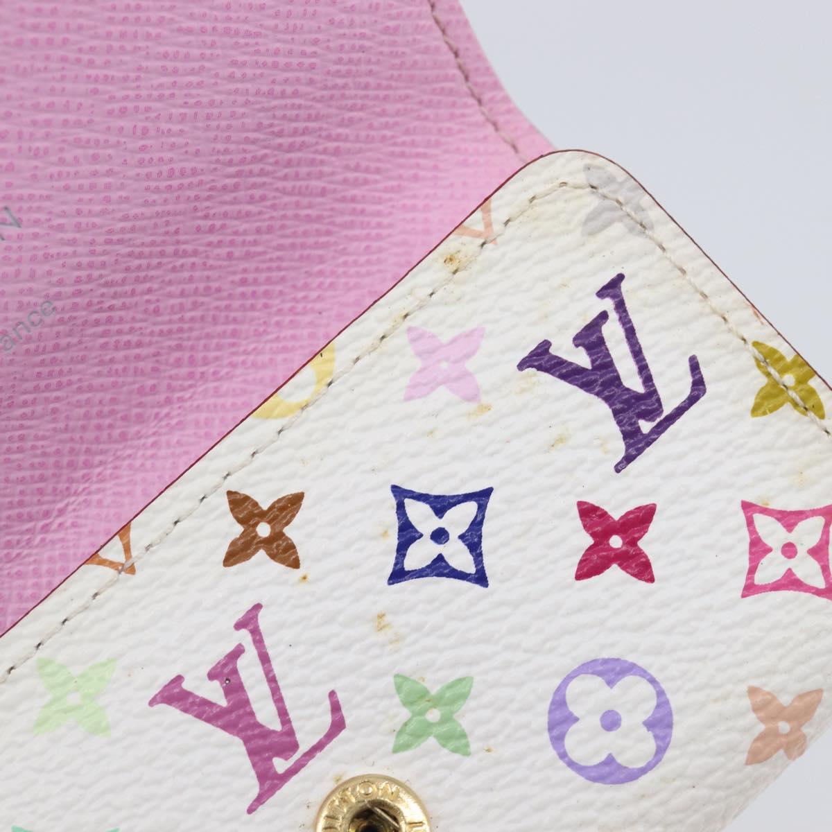 LOUIS VUITTON Monogram Multicolor Multicles 4 Key Case White M60043 Auth 209229
