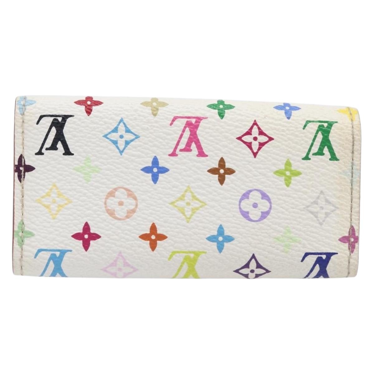 LOUIS VUITTON Monogram Multicolor Multicles 4 Key Case White M60043 Auth 209229