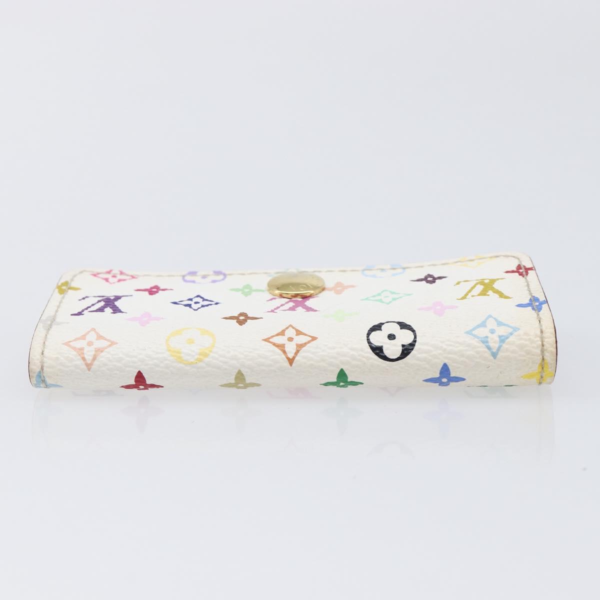 LOUIS VUITTON Monogram Multicolor Multicles 4 Key Case White M60043 Auth 209229