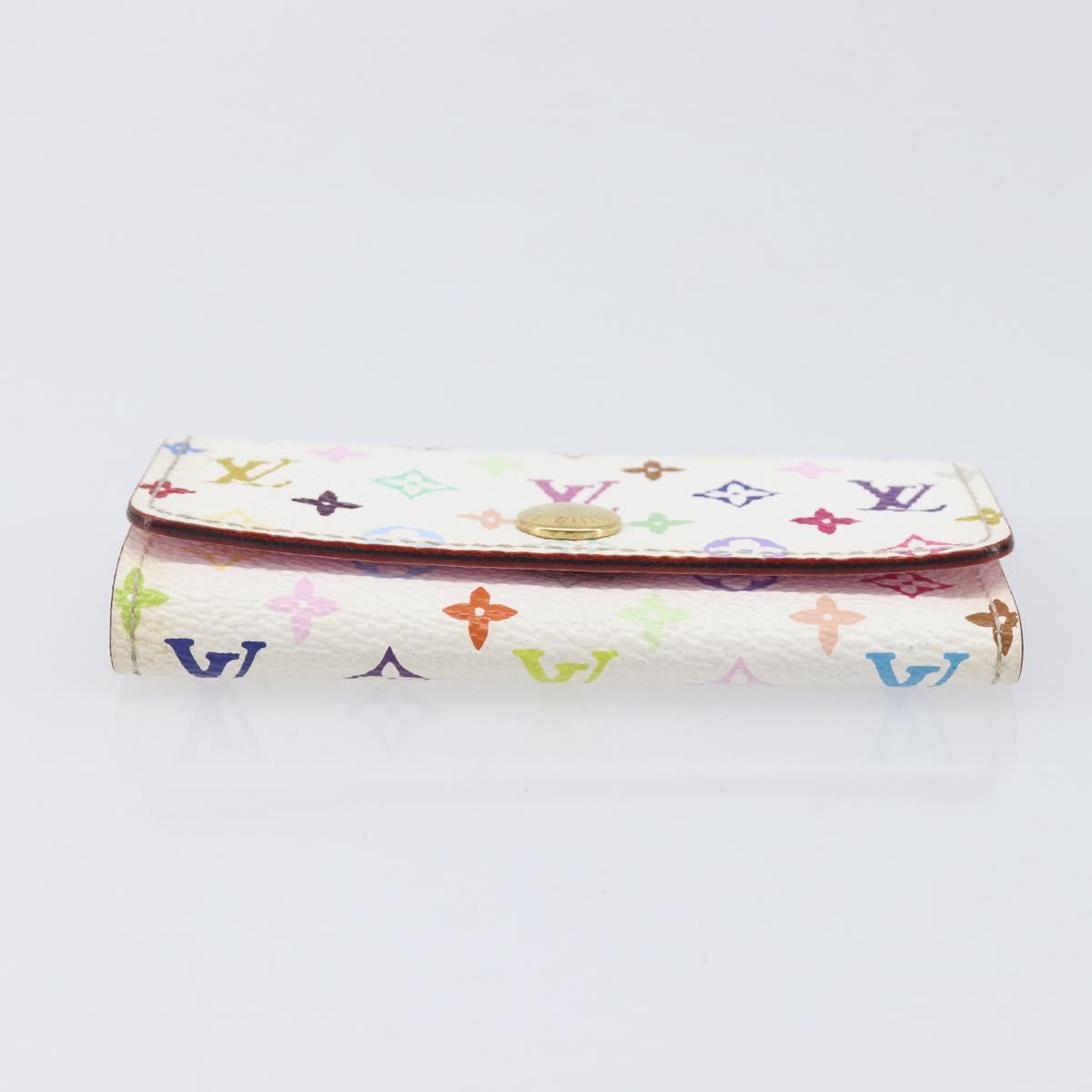LOUIS VUITTON Monogram Multicolor Multicles 4 Key Case White M60043 Auth 209229