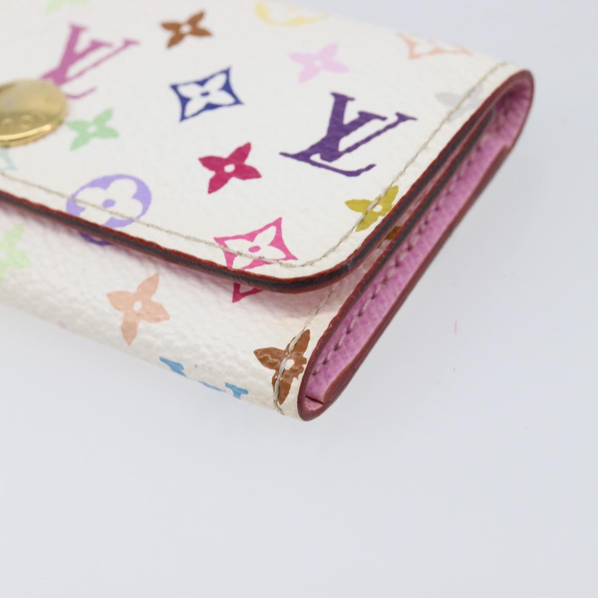 LOUIS VUITTON Monogram Multicolor Multicles 4 Key Case White M60043 Auth 209229