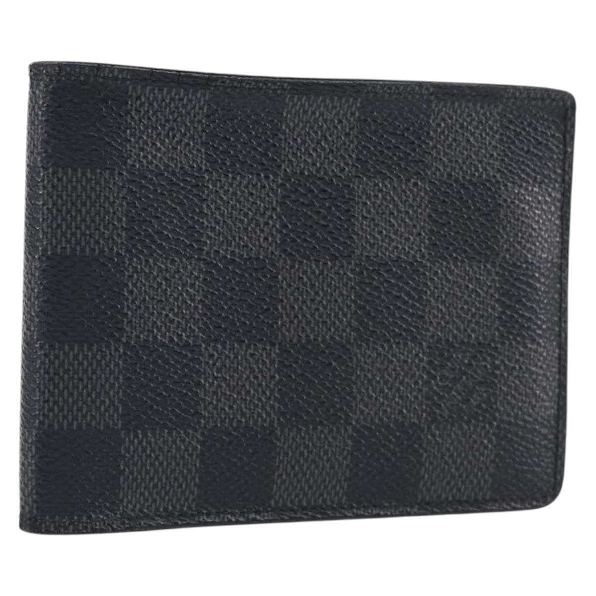 LOUIS VUITTON Damier Graphite Portefeuille Multiple Wallet N63258 LV Auth 209231