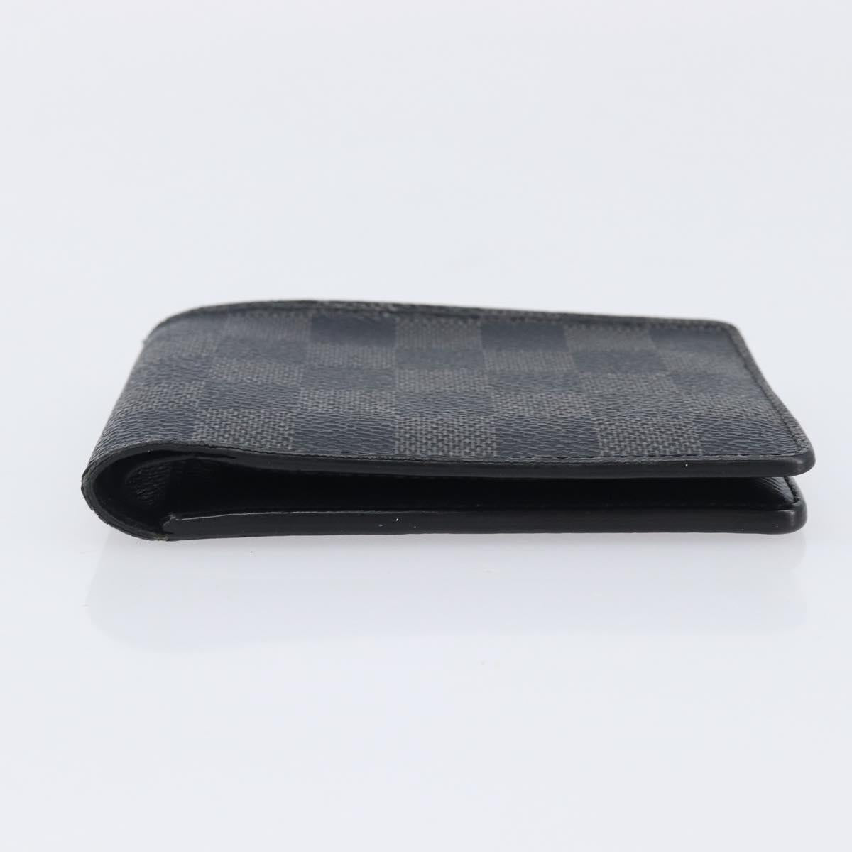 LOUIS VUITTON Damier Graphite Portefeuille Multiple Wallet N63258 LV Auth 209231