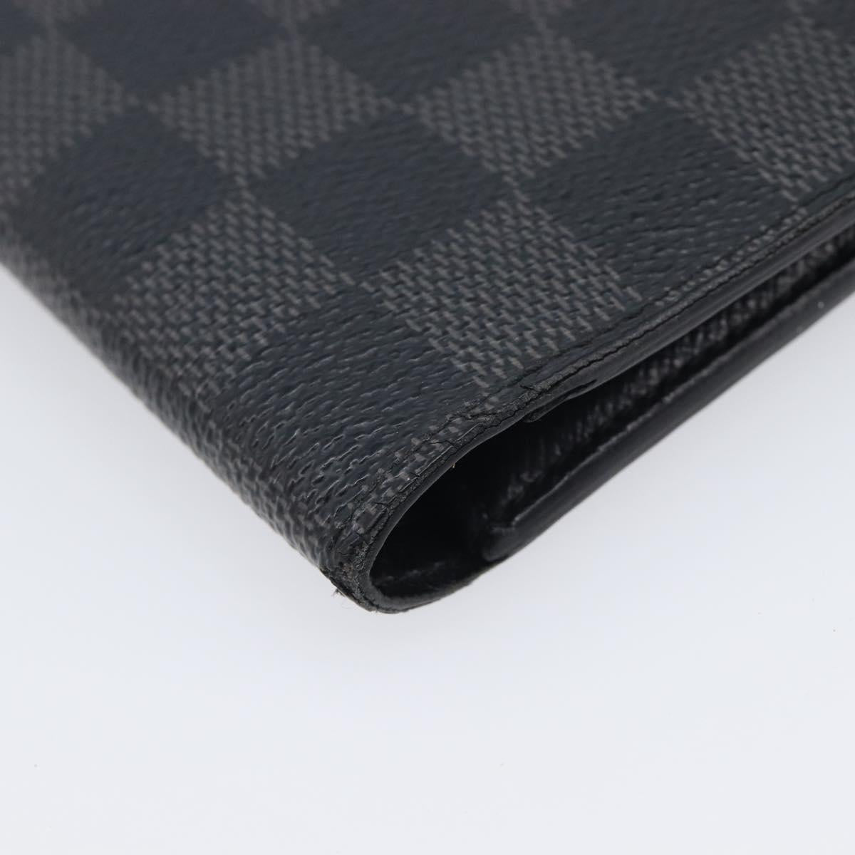 LOUIS VUITTON Damier Graphite Portefeuille Multiple Wallet N63258 LV Auth 209231