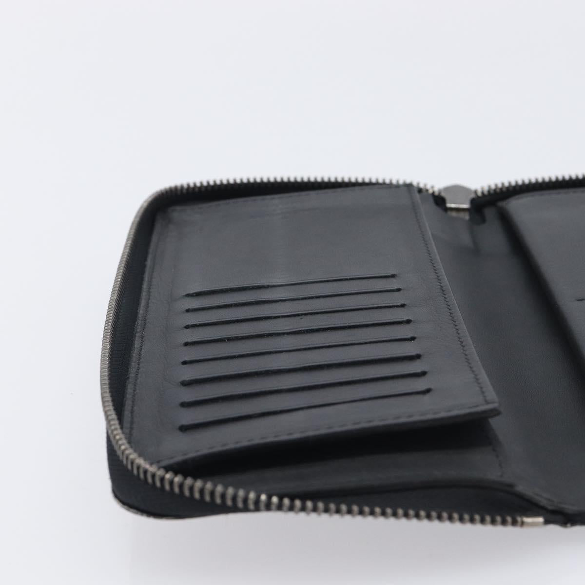 LOUIS VUITTON Damier Infini Zippy Wallet Vertical Black N63549 LV Auth 209234