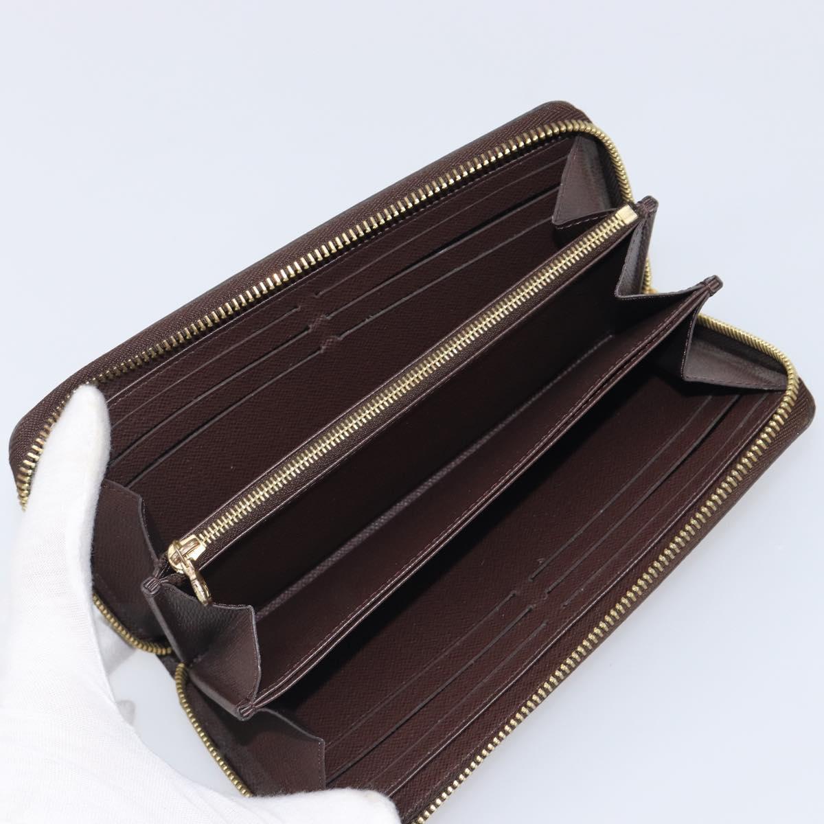 LOUIS VUITTON Damier Ebene Zippy Wallet Long Wallet N41661 LV Auth 209235