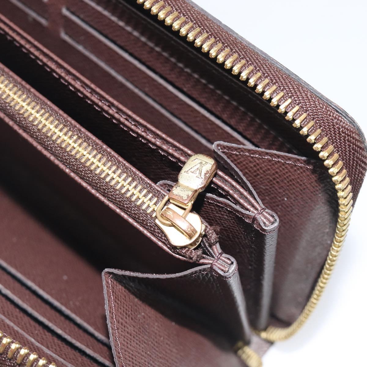 LOUIS VUITTON Damier Ebene Zippy Wallet Long Wallet N41661 LV Auth 209235