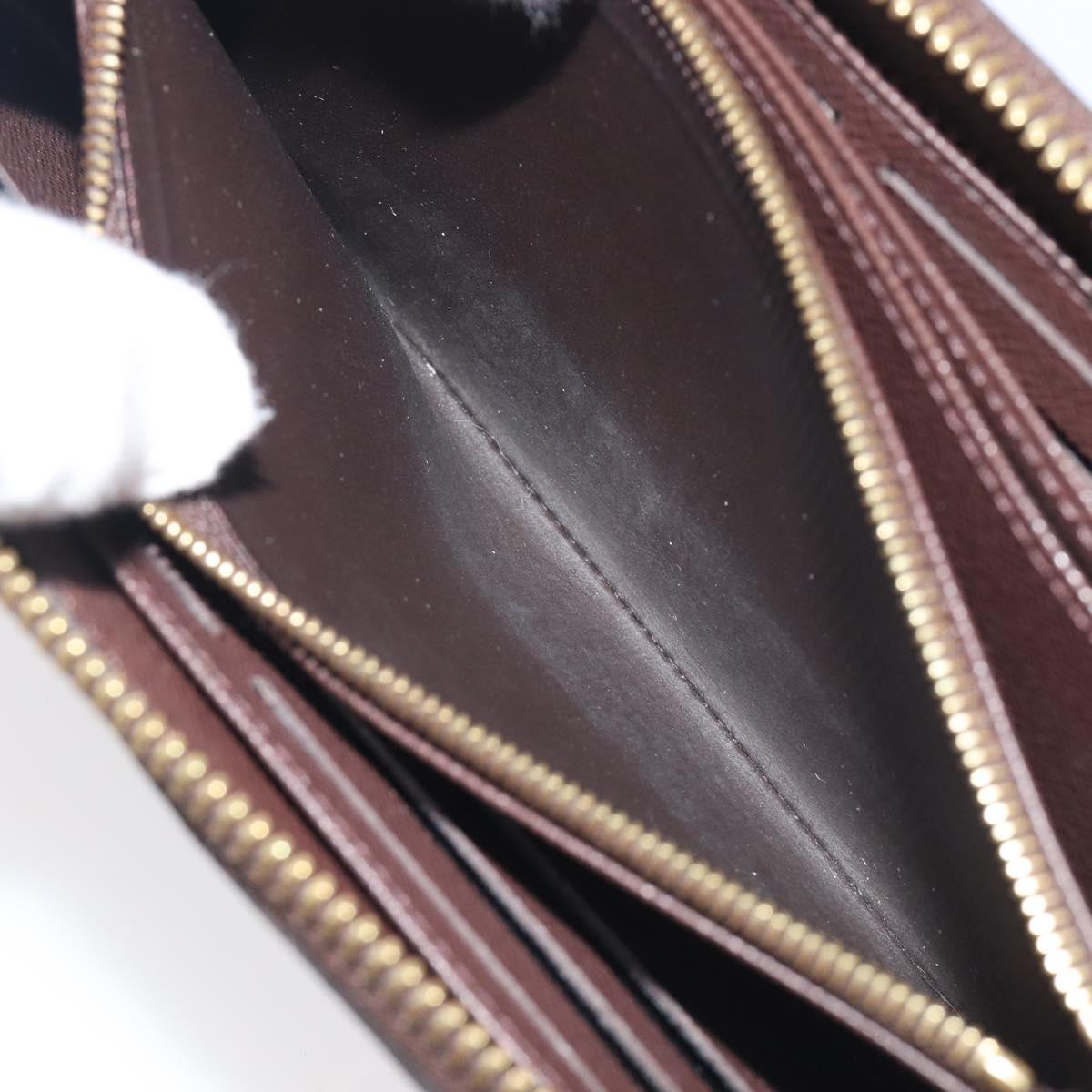 LOUIS VUITTON Damier Ebene Zippy Wallet Long Wallet N41661 LV Auth 209235