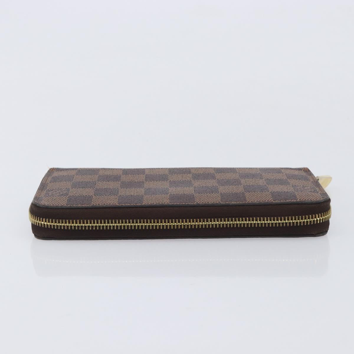 LOUIS VUITTON Damier Ebene Zippy Wallet Long Wallet N41661 LV Auth 209235