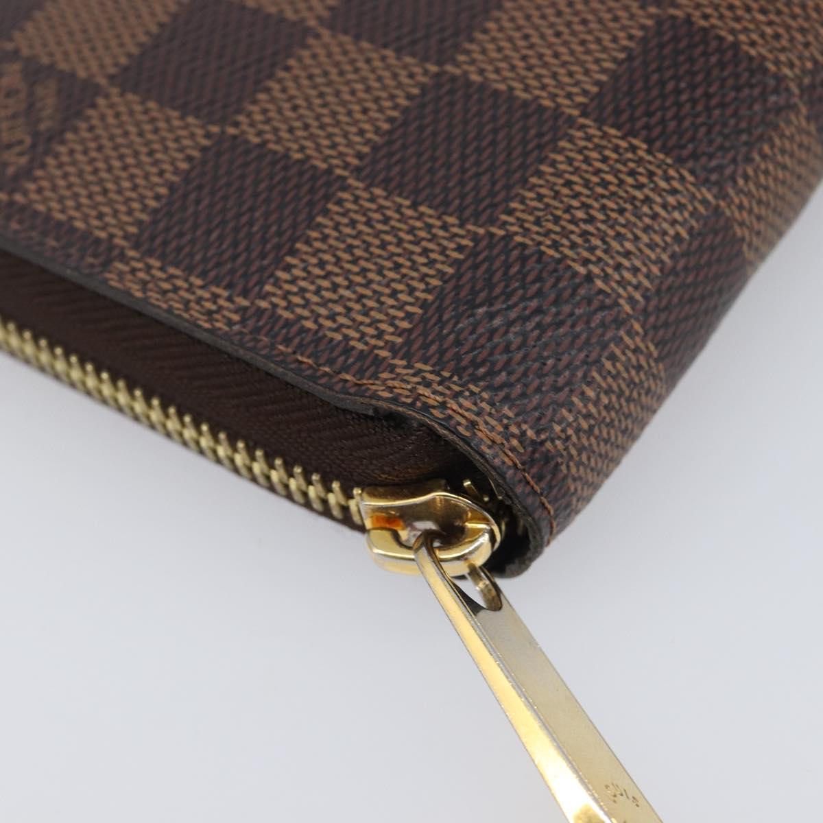 LOUIS VUITTON Damier Ebene Zippy Wallet Long Wallet N41661 LV Auth 209235