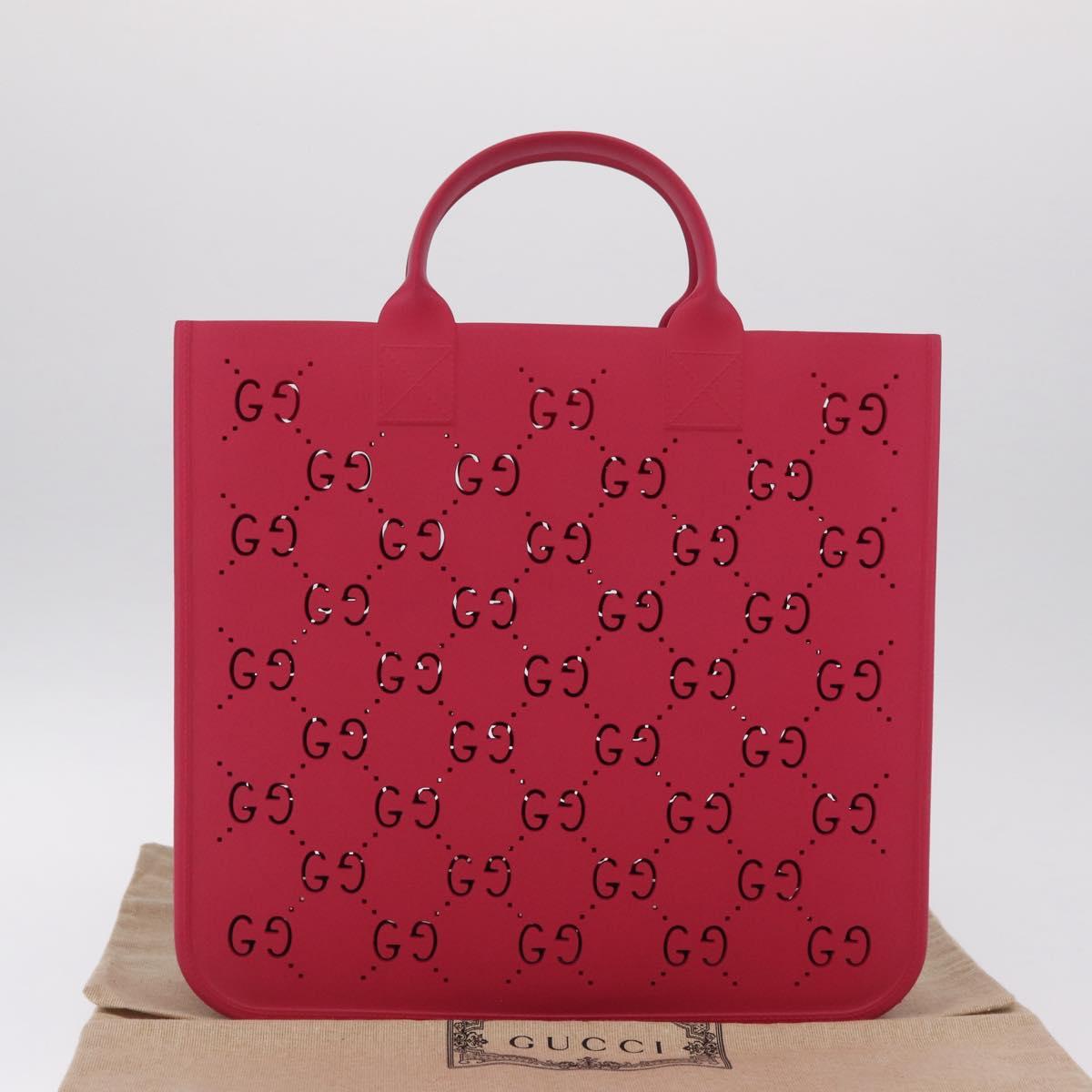 GUCCI GG Canvas Children Hand Bag Rubber Pink 679365 Auth 209239M