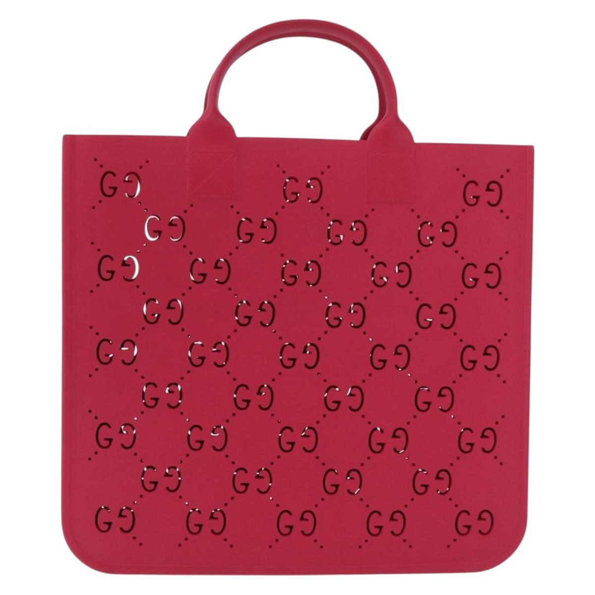 GUCCI GG Canvas Children Hand Bag Rubber Pink 679365 Auth 209239M