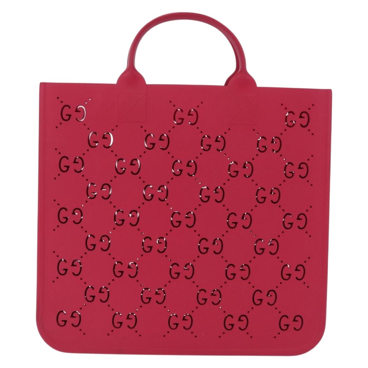 GUCCI GG Canvas Children Hand Bag Rubber Pink 679365 Auth 209239M
