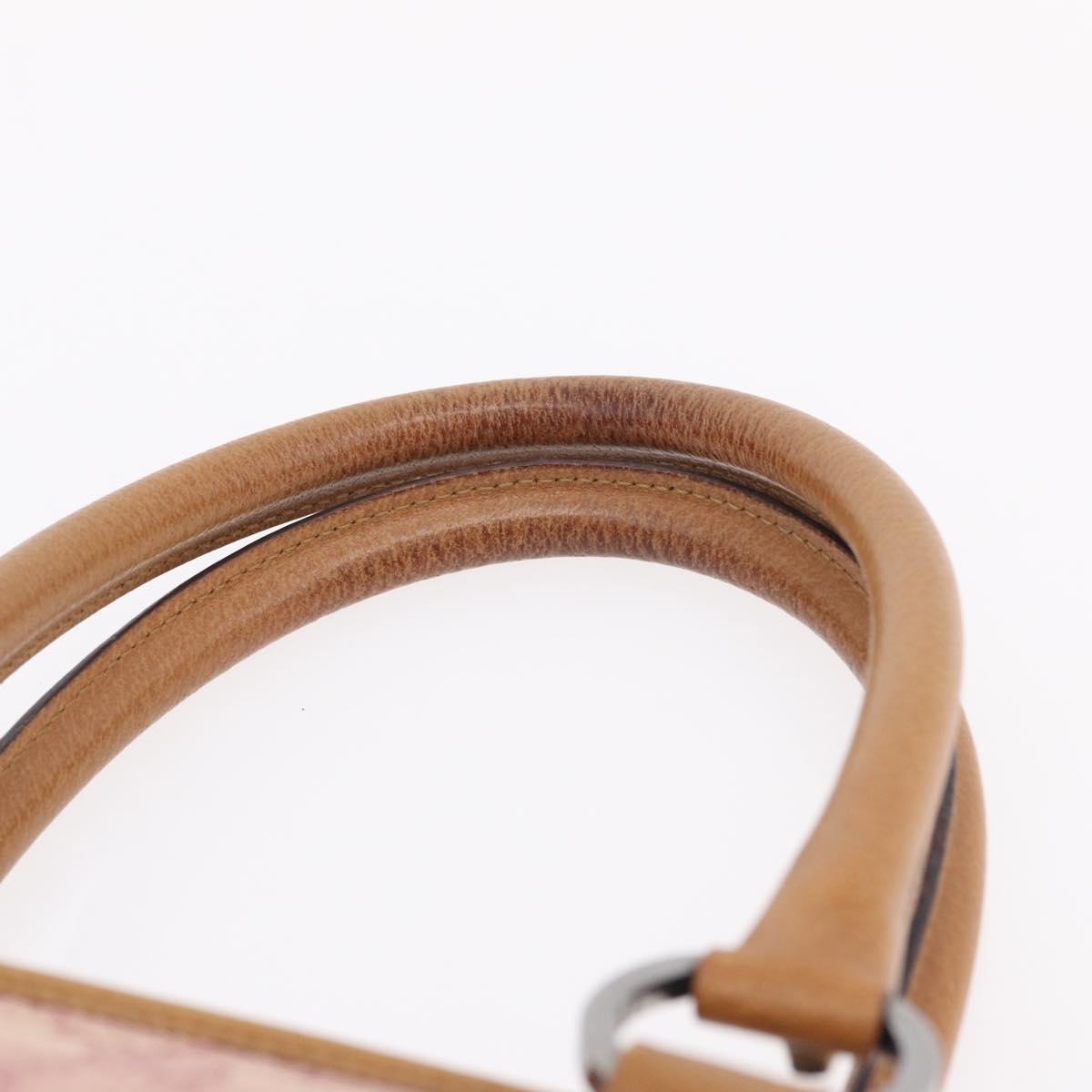 GUCCI GG Canvas Hand Bag Pink Silver 113011 Auth 209260