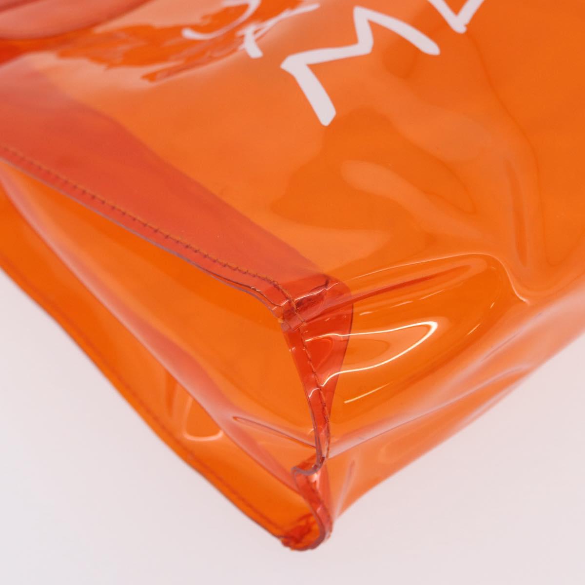 HERMES Vinyl Kelly Hand Bag Vinyl Orange Auth 209264