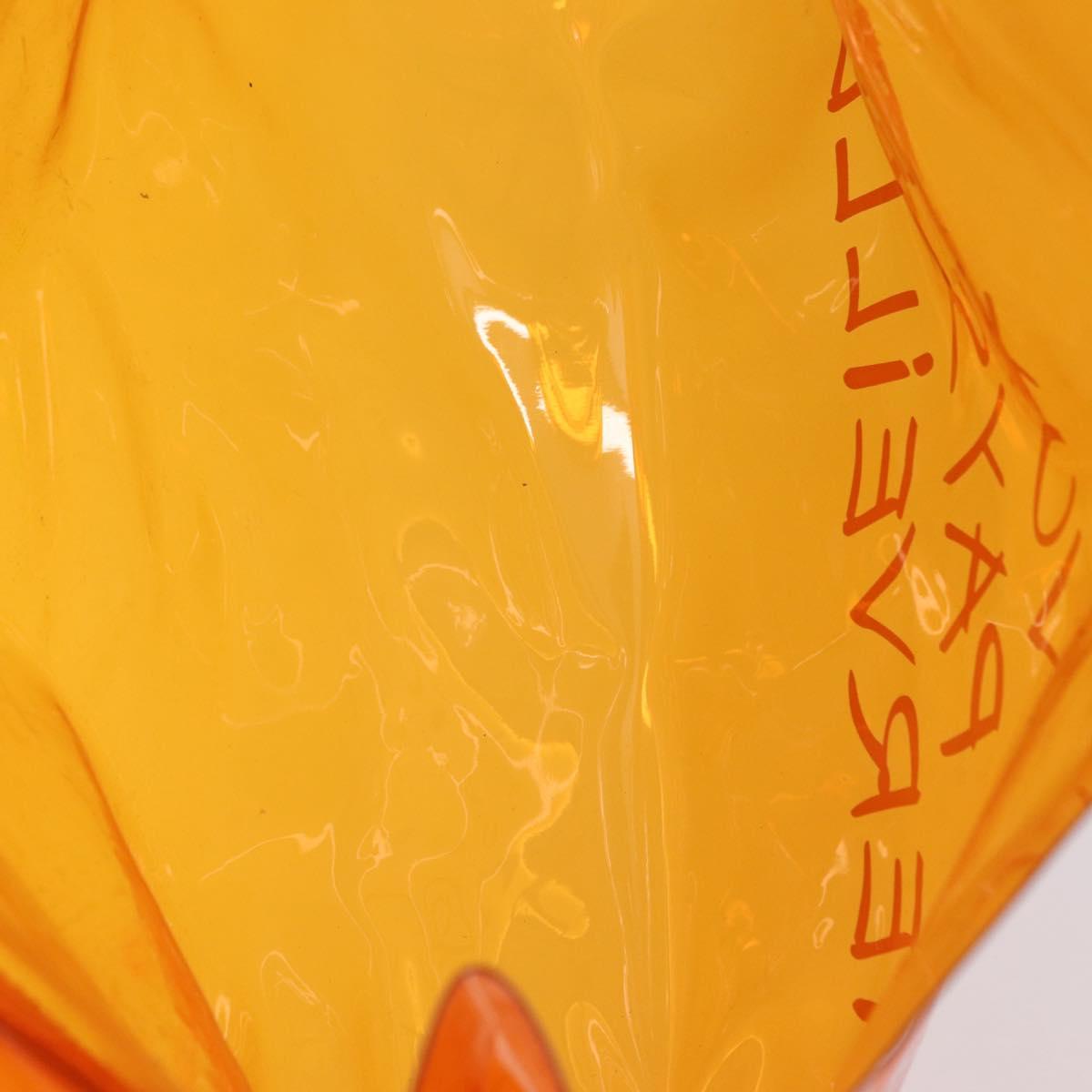HERMES Vinyl Kelly Hand Bag Vinyl Orange Auth 209264