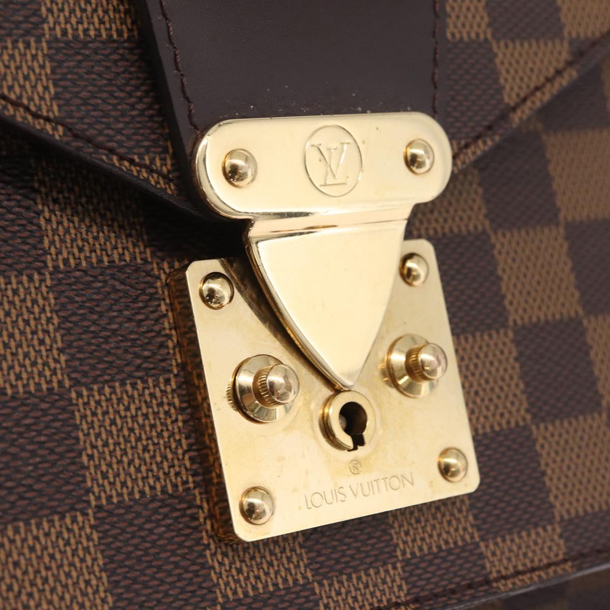 LOUIS VUITTON Damier Ebene Monceau 28 Hand Bag SPO 2way N48088 LV Auth 209267A