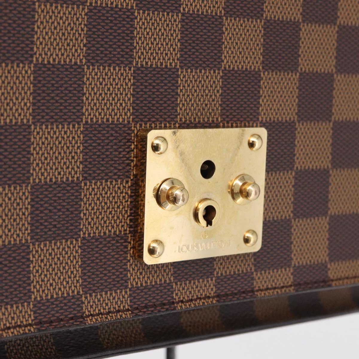 LOUIS VUITTON Damier Ebene Monceau 28 Hand Bag SPO 2way N48088 LV Auth 209267A