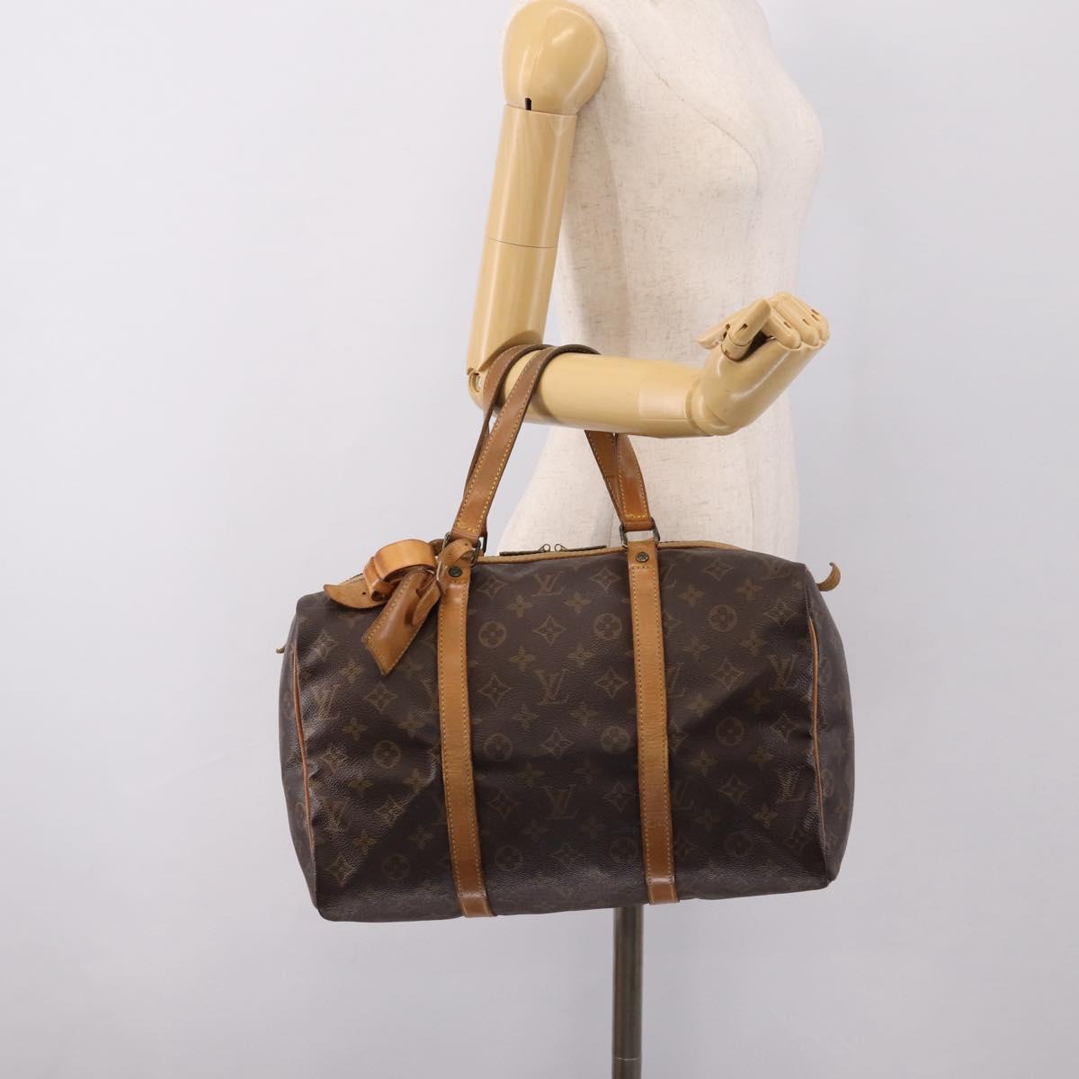 LOUIS VUITTON Monogram Sac Souple 35 Boston Bag M41626 LV Auth 209274