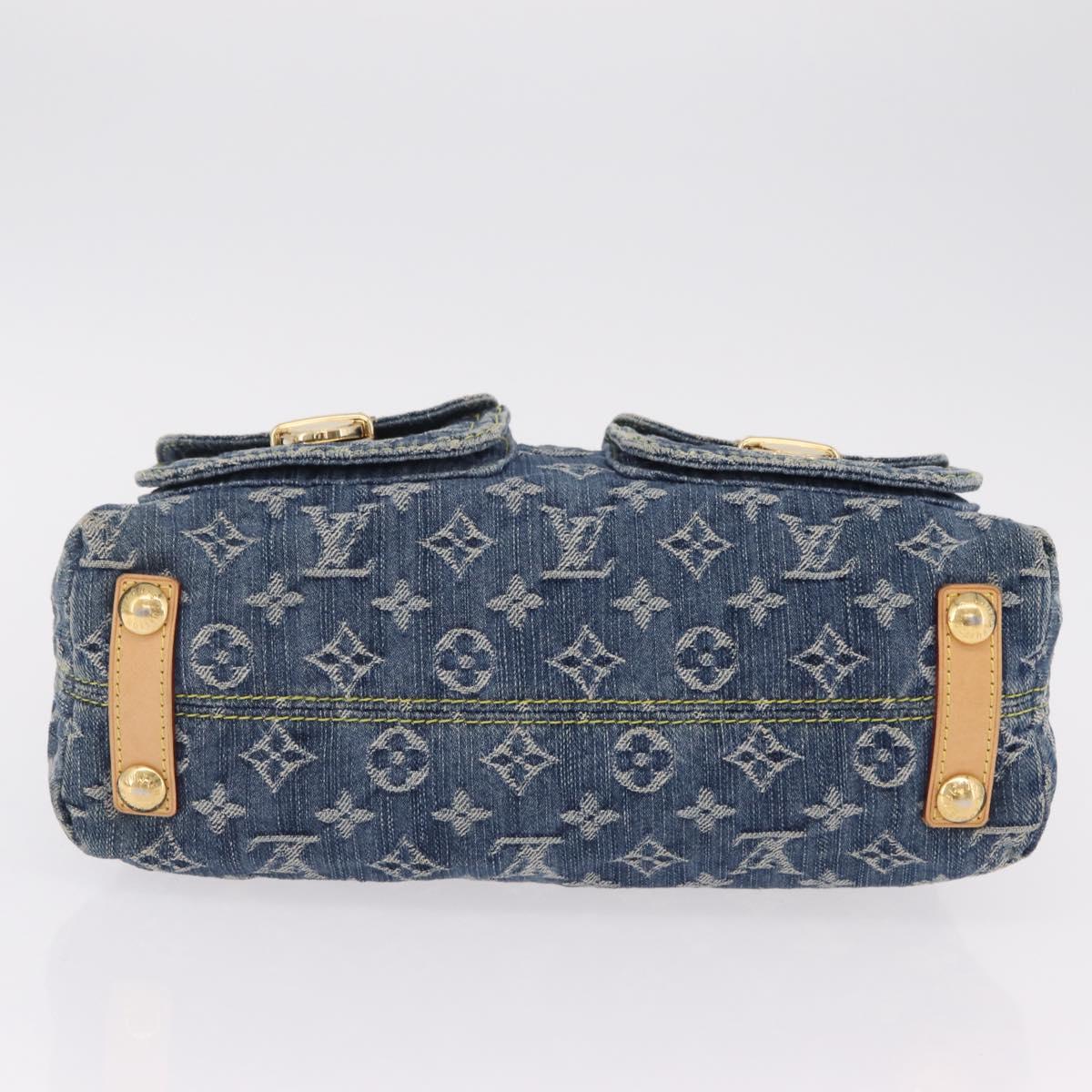 LOUIS VUITTON Monogram Denim Buggy PM Shoulder Bag Blue M95049 LV Auth 209281V