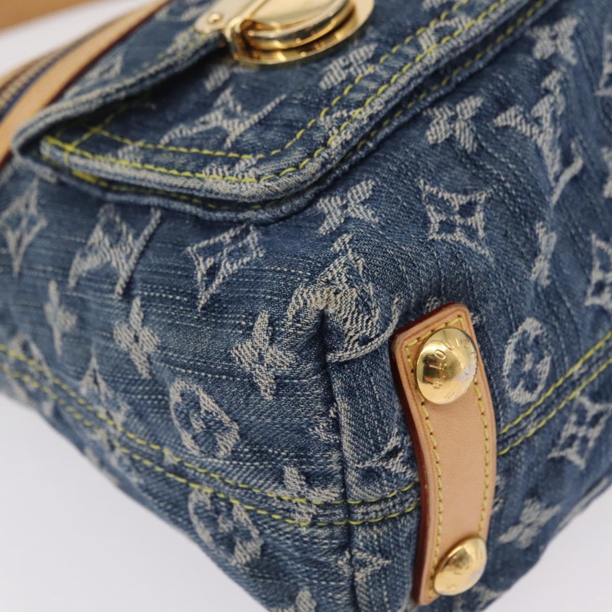 LOUIS VUITTON Monogram Denim Buggy PM Shoulder Bag Blue M95049 LV Auth 209281V