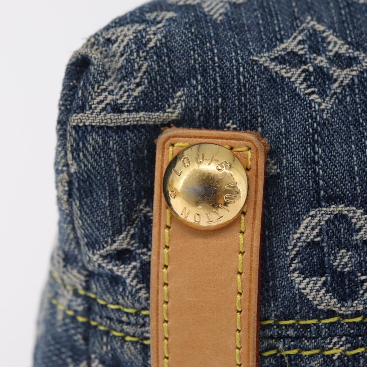 LOUIS VUITTON Monogram Denim Buggy PM Shoulder Bag Blue M95049 LV Auth 209281V