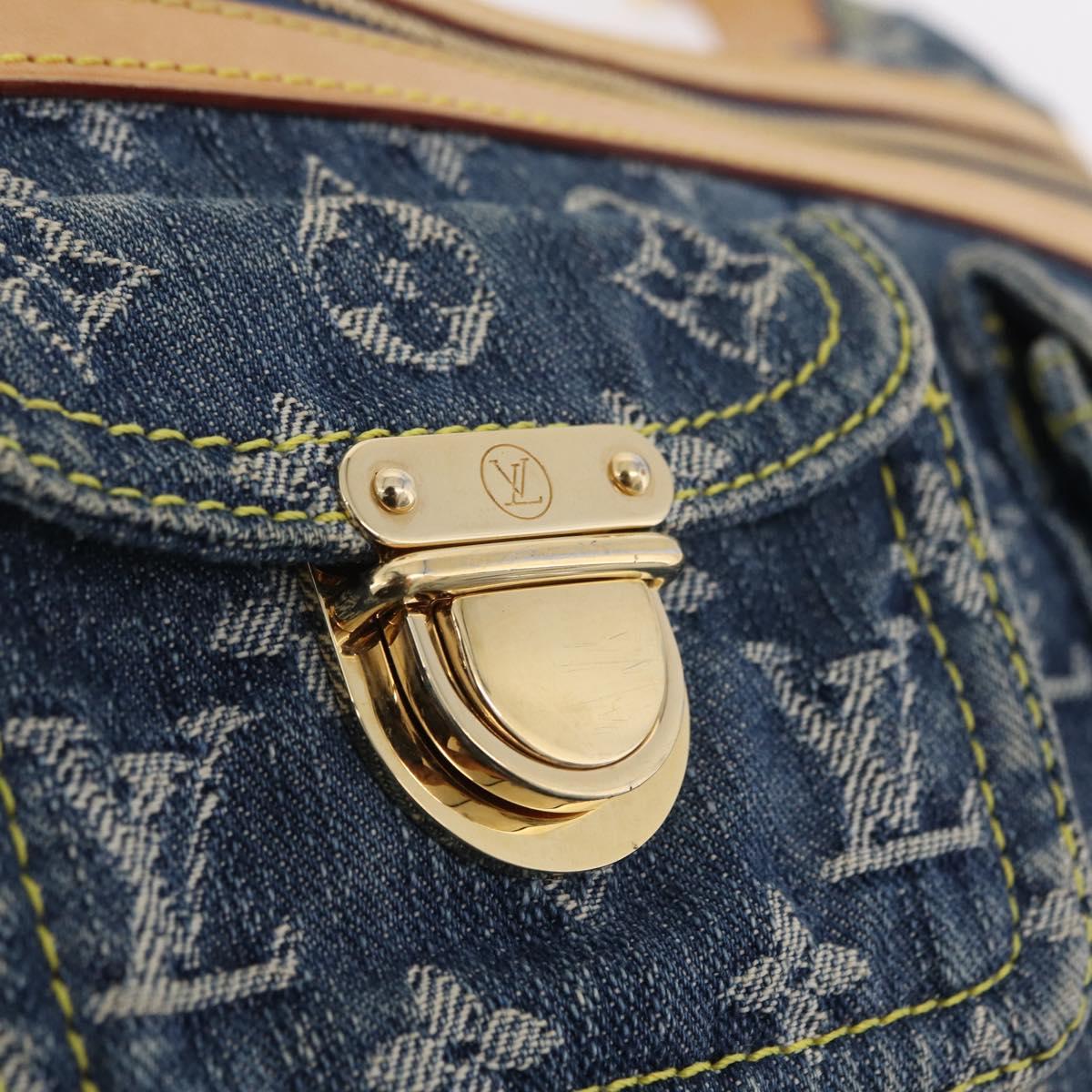 LOUIS VUITTON Monogram Denim Buggy PM Shoulder Bag Blue M95049 LV Auth 209281V