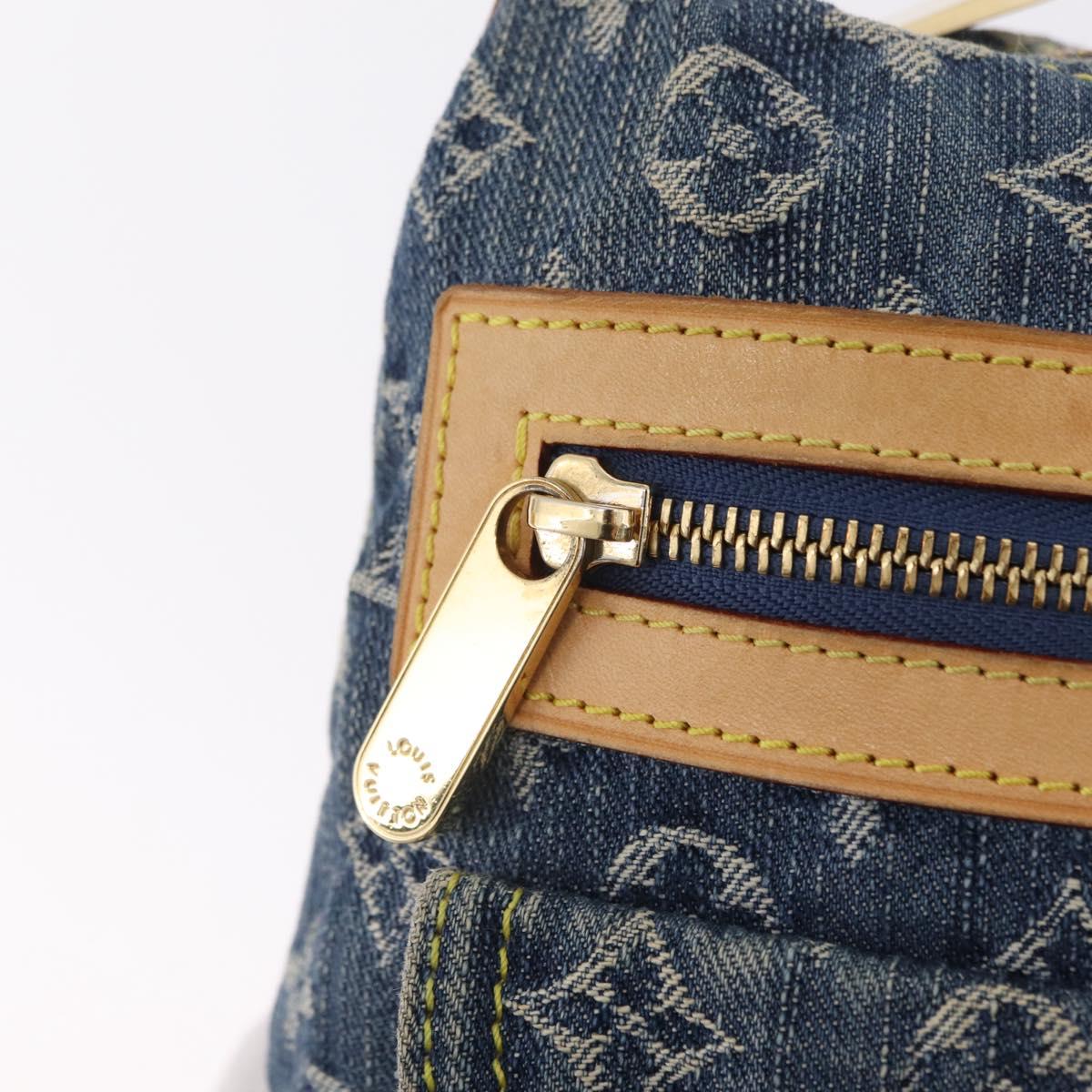LOUIS VUITTON Monogram Denim Buggy PM Shoulder Bag Blue M95049 LV Auth 209281V