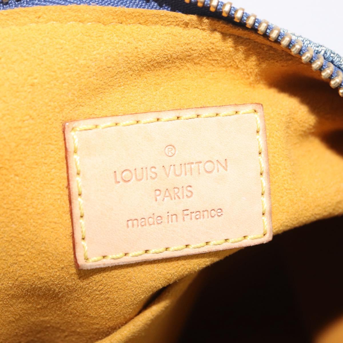 LOUIS VUITTON Monogram Denim Buggy PM Shoulder Bag Blue M95049 LV Auth 209281V