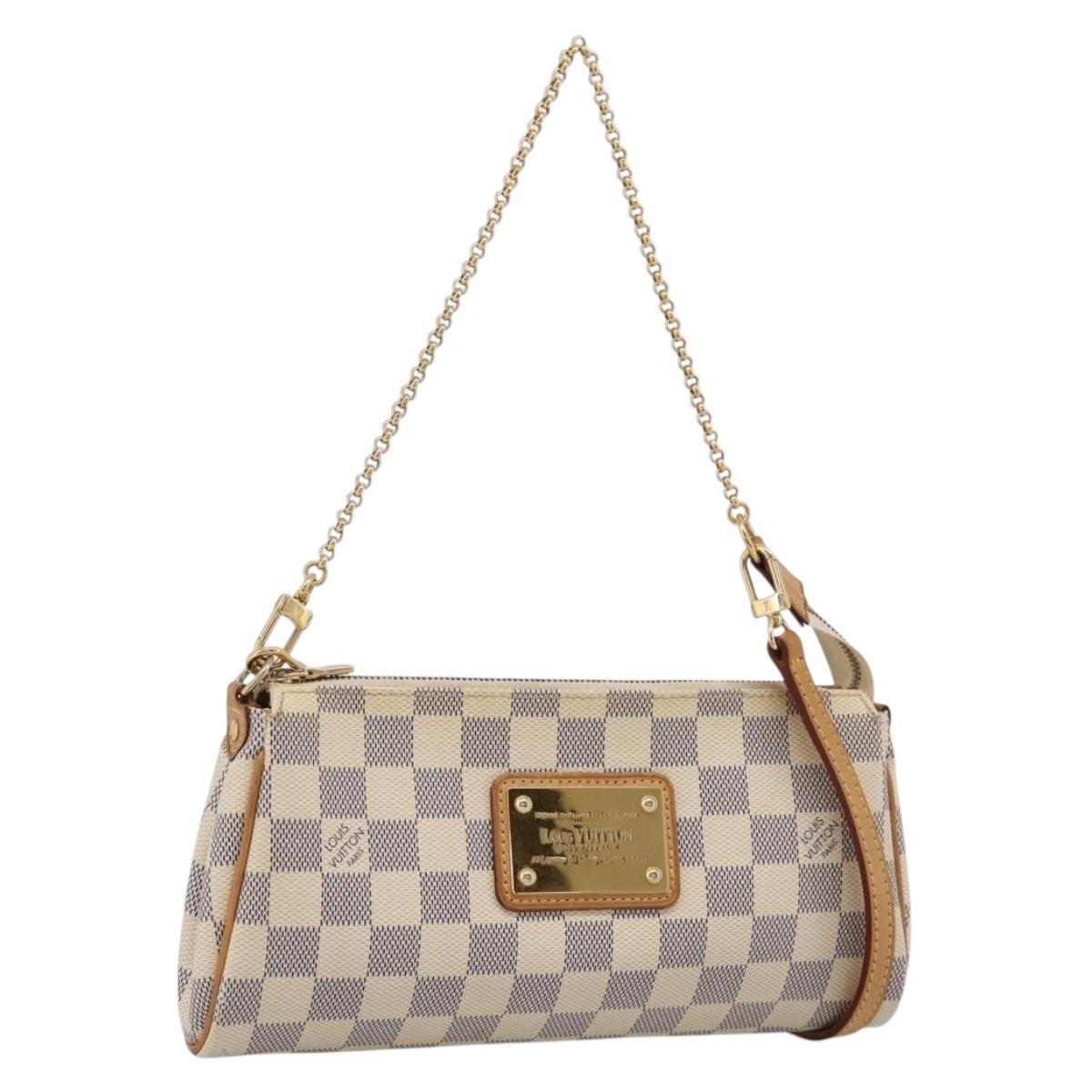 LOUIS VUITTON Damier Azur Eva Shoulder Bag 2way N55214 LV Auth 209283V