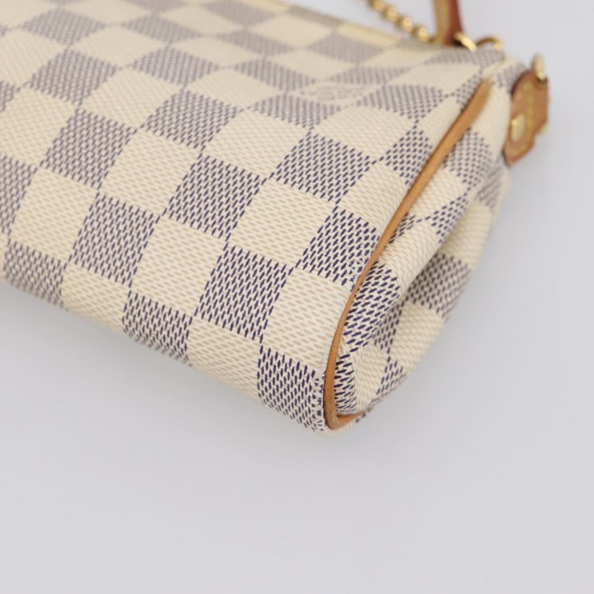LOUIS VUITTON Damier Azur Eva Shoulder Bag 2way N55214 LV Auth 209283V