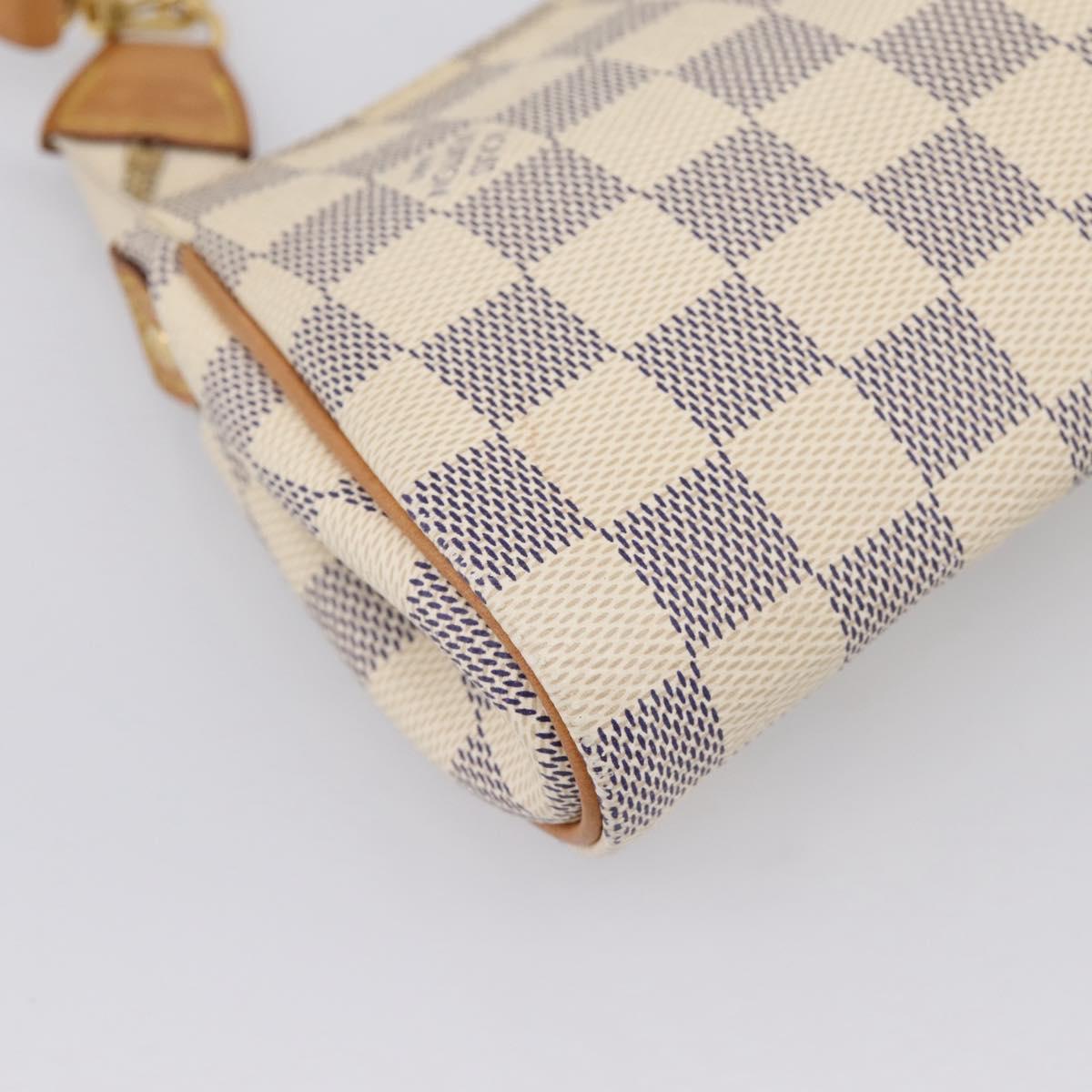 LOUIS VUITTON Damier Azur Eva Shoulder Bag 2way N55214 LV Auth 209283V