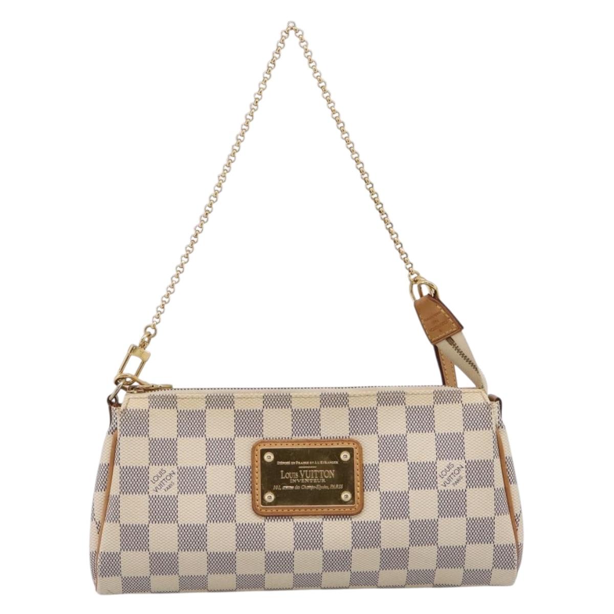LOUIS VUITTON Damier Azur Eva Shoulder Bag 2way N55214 LV Auth 209283V
