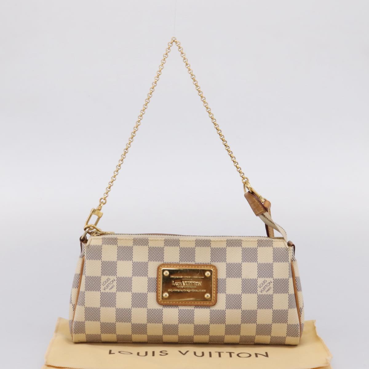 LOUIS VUITTON Damier Azur Eva Shoulder Bag 2way N55214 LV Auth 209283V