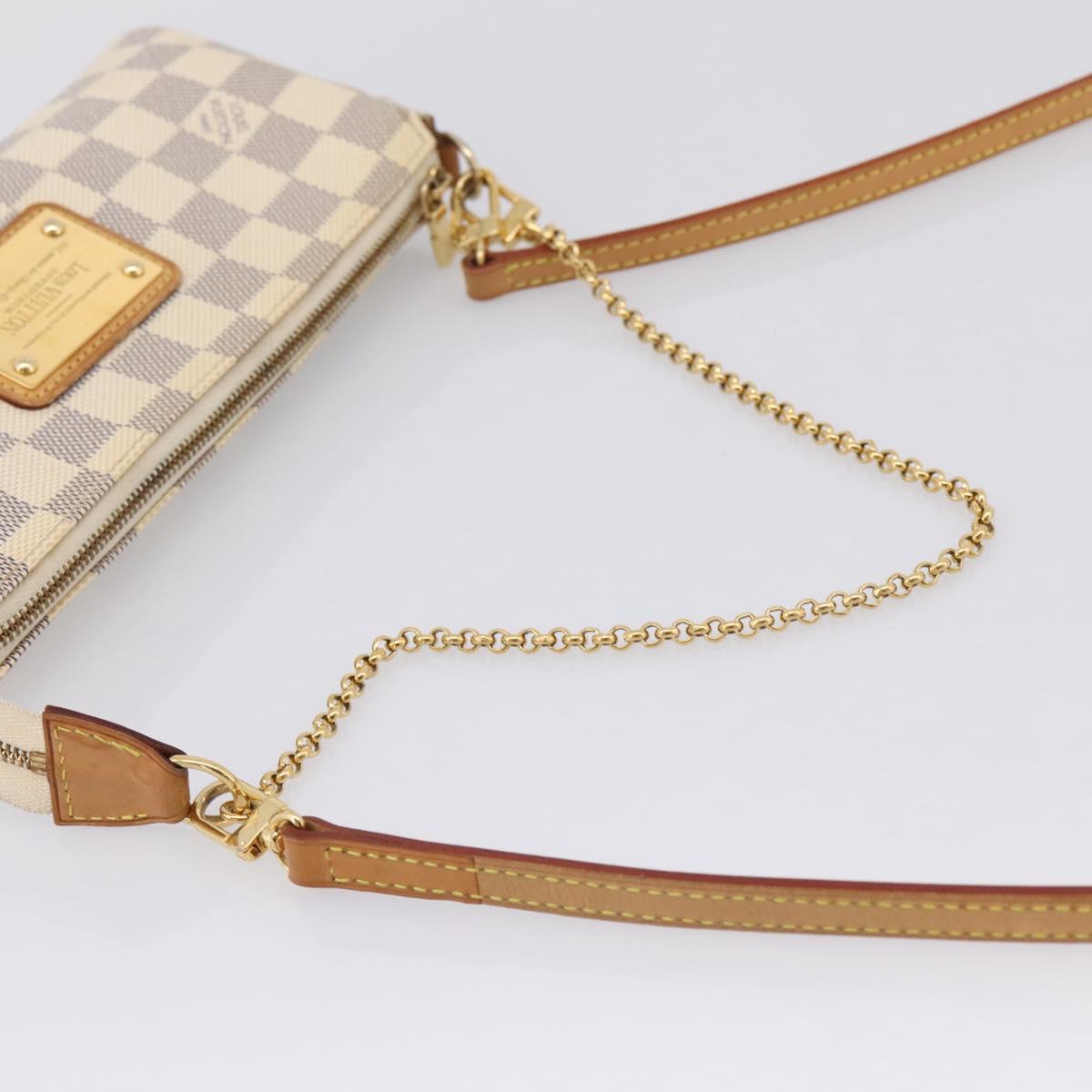 LOUIS VUITTON Damier Azur Eva Shoulder Bag 2way N55214 LV Auth 209283V