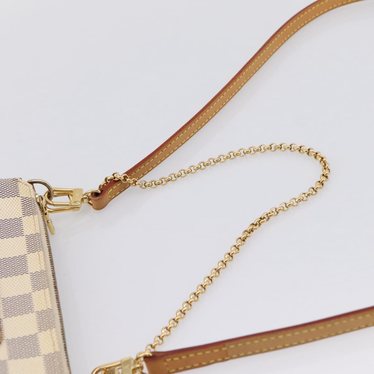 LOUIS VUITTON Damier Azur Eva Shoulder Bag 2way N55214 LV Auth 209283V