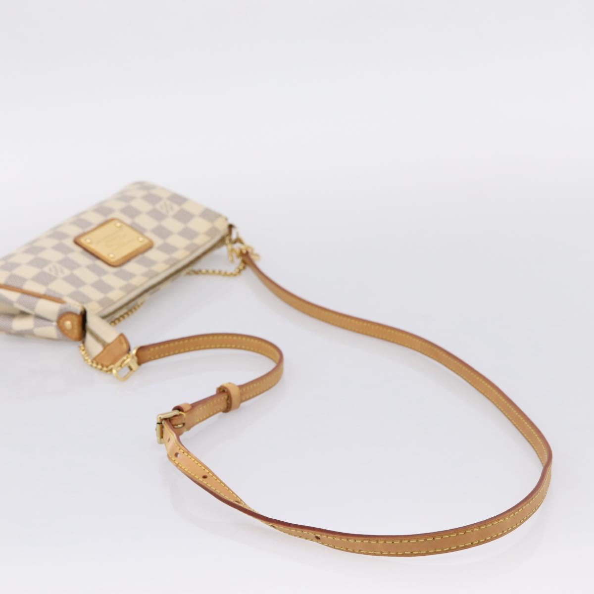LOUIS VUITTON Damier Azur Eva Shoulder Bag 2way N55214 LV Auth 209283V