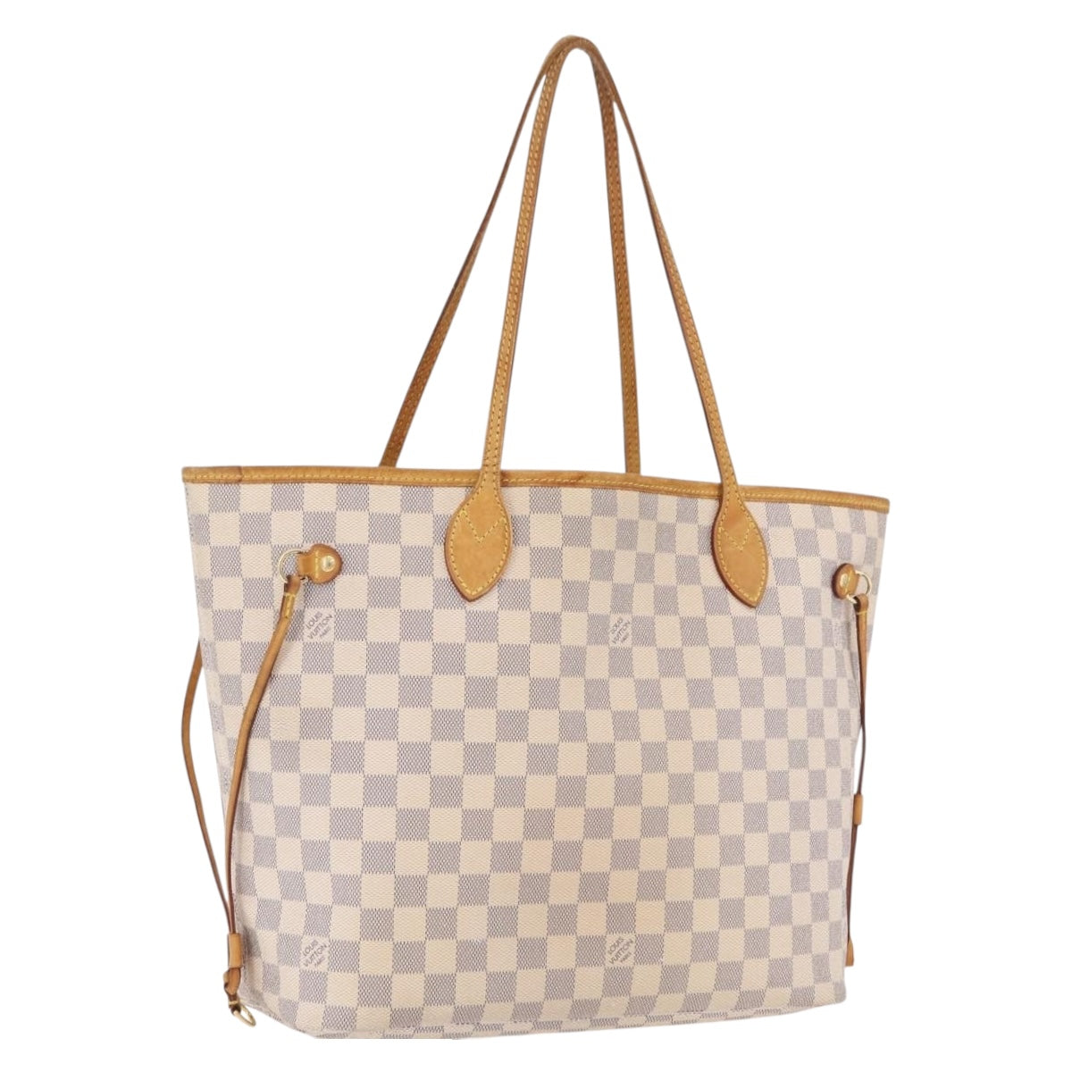 LOUIS VUITTON Damier Azur Neverfull MM Tote Bag N41605 LV Auth 209290