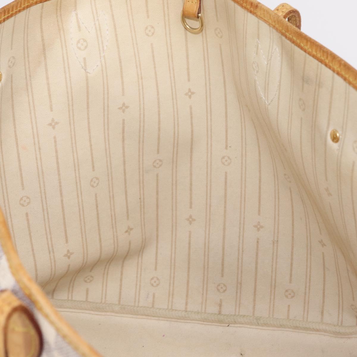 LOUIS VUITTON Damier Azur Neverfull MM Tote Bag N41605 LV Auth 209290