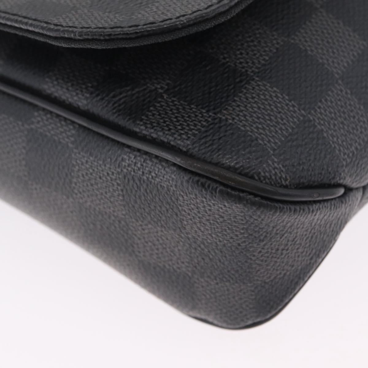 LOUIS VUITTON Damier Graphite District PM Shoulder Bag N41260 LV Auth 209291A